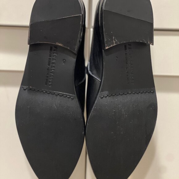 Freda Salvador Black Leather Studded Loafers sz 5 - Picture 5 of 5